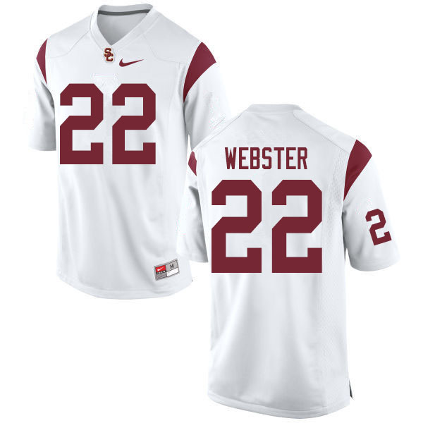 Men #22 Jack Webster USC Trojans College Football Jerseys Sale-White